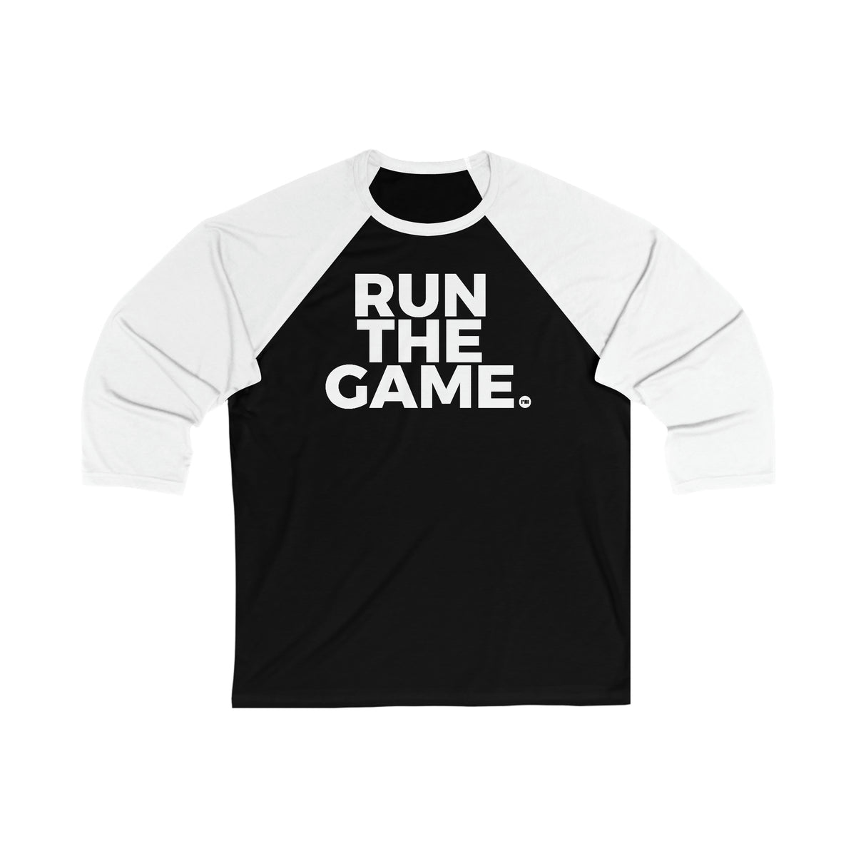 RUN THE GAME 3\4 Sleeve Baseball Tee
