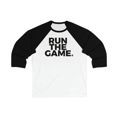 RUN THE GAME 3\4 Sleeve Baseball Tee