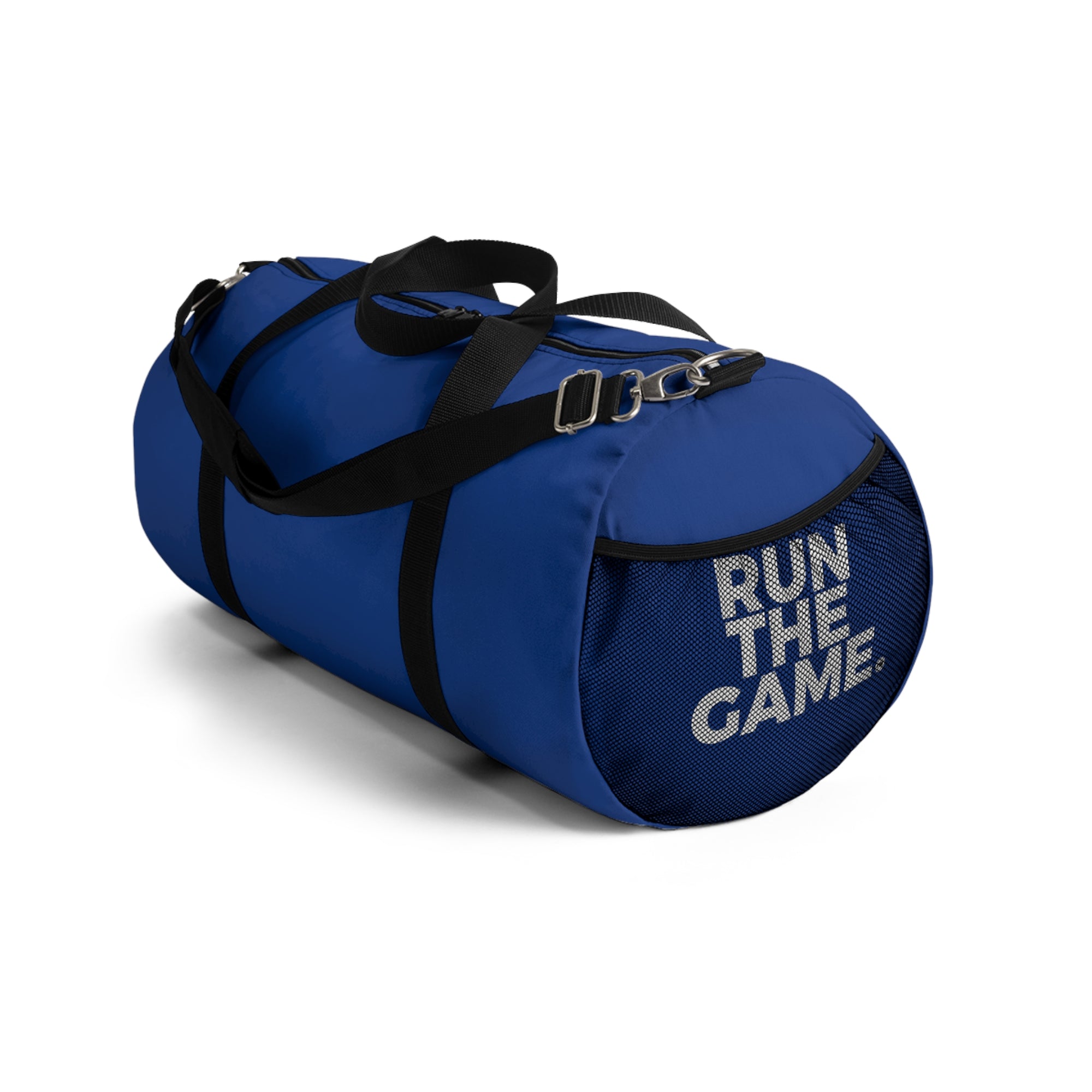 Blue RUN THE GAME Duffel Bag