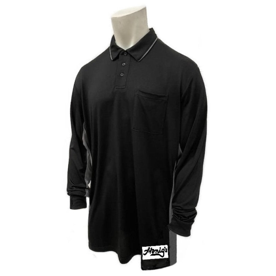 BASL - Long Sleeve MLB Replica Side Panel Shirt - Black Or Polo Blue