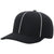 Richardson Flex-Fit Football/Lacrosse Officials Hat - Black w/ White Piping and All White