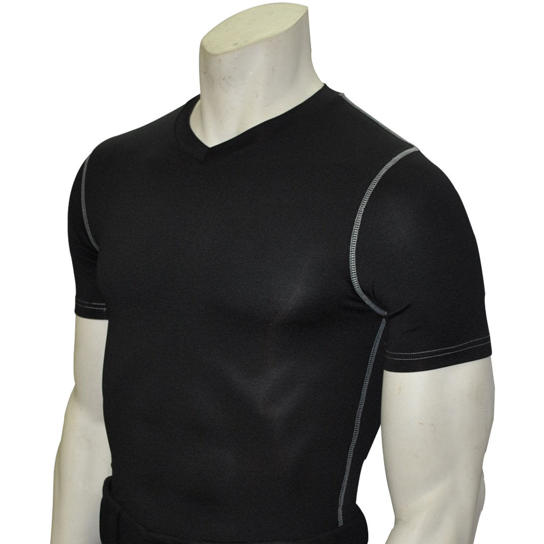 Smitty Black Compression Short Sleeve V-Neck Shirt